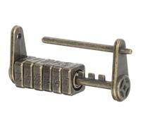 PAMINGONO Retro Combination Padlock with Ancient Style Chinese Characters Password, Zinc Alloy Metal Lock with No Rust Feature, Unique Shape Suitable for Suitcases and Jewelry Boxes