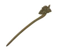 PAMINGONO Retro Wooden Hairpin Green Peach Lotus Shape Chinese Style Accessories Hair Pins for Buns