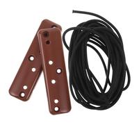 PAMINGONO Rv Cabinet Elastic Safety Strap with Bracket, 5M Red-Brown Cargo Baffle Rope for Motorhome Floating Shelf Security, Camper Van Interior Anti-Falling Fixings