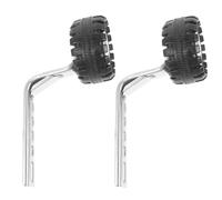 PAMINGONO ’s Bike Training Wheels with Silver Auxiliary Stabilizer and Bell, Universal Fit Balance Support Wheels for ’ Bicycle, Random Color Positioning Pads for Boys and Random Color