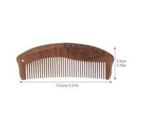 PAMINGONO Sandalwood Hair Care Comb with Ebony Handle Double-Sided Carved Wood Comb for Scalp Massage Anti-Static Hair Styling Tool
