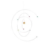 PAMINGONO Science Atom Hanging Mobile Planet Model for Boys and Girls Classroom Decor, Nordic Dynamic Balance Wind Chime for Nursery and Playroom, Space-Themed Educational Science Project Mobile