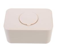 PAMINGONO Sealed Silicone Wet Tissue Box with Lid for Car and Home Use, Beige Napkin Dispenser Container, Moisture-Proof Baby Wipes Holder for Nursery and Travel