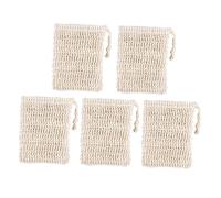 PAMINGONO Shower Soap Saver Bag 5pcs Set Back Exfoliator for Shower Body Scrub Exfoliator Sisal Soap Bag Bubble Enhancer Easy to Use Family-friendly