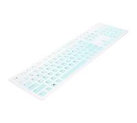 PAMINGONO Silicone Keyboard Cover for Wired Keyboard Gradient Green Protective Film Compatible with Wireless Optiplex Series Dustproof Spill-resistant for Desktop Use