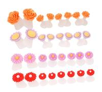 PAMINGONO Silicone Toe Separator Set 4pcs Floral Pedicure Nail Polish Toe Spacers Daisy, Sunflower, Rose Designs for Women Foot Care and Manicure