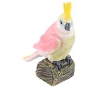 PAMINGONO Simulated Crowned Cockatoo Bird Model for, Educational Animal Figurine, Realistic Wild Bird Ornament for Learning and Play