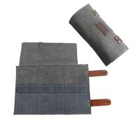 PAMINGONO Slot Leather Hairdressing Bag for Barbers Styling Tools Pouch Professional Shear and Comb Organizer Compact Hair Clipper Case for Salon Use