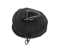 PAMINGONO Small Round Earbud Case with Zipper Portable Mini Coin Pouch Key Wallet for Travel and Everyday Carry Lightweight Oxford Cloth Organizer