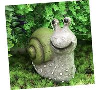 PAMINGONO Solar Powered Luminous Snail Garden Decor Resin Figurine Outdoor Decorative Sculpture Creative Resin Craft for Patio Lawn Lighting