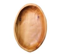 PAMINGONO Solid Wood Oval Fruit Tray Medium Snack Plate for Restaurant Food Display Premium Wood Serving Platter with Smooth Rounded Edges Practical Storage for Candy and Pastries