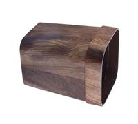 PAMINGONO Square Retro Imitation Wood Grain Plastic Trash Can Press Ring, 6L Bathroom Waste Bin for Kitchen Bedroom, Open Top Dustbin Bucket for Household Use