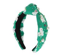 PAMINGONO St Patrick Festival Headpiece Irish Holiday Hairband Adjustable Pearl Hair Accessories