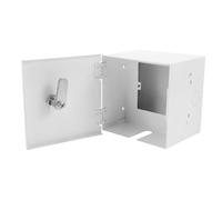PAMINGONO Stainless outlet guard Lockable 1-Gang Weatherproof Electrical Outlet Case for Secure Protection of Single Socket Back Boxes in Residential Settings