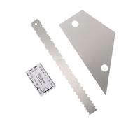 PAMINGONO Stainless Steel Guitar String Action Gauge Ruler Set Notched Straight Edge for Electric and Wooden Guitars - Fretboard Level Ruler and Bridge Slot Measuring Tool