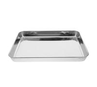 PAMINGONO Stainless Steel Medical Storage Tray Flat Bottom Clinical Instrument Plate for Hospital Laboratory Use Thickened Design