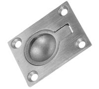 PAMINGONO Stainless Steel Recessed Flush Ring Pull Handle 48x38mm for Marine Hatch Boat Door Latch Yacht Deck Hardware