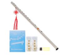 PAMINGONO Stainless Steel Tone Flute for Beginners with Carrying Bag Anti-crack Design Smooth Glossy Surface Portable Musical Instrument Gift for Adults