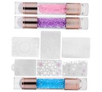 PAMINGONO Start Your Nail Art Journey 3pcs Double-headed Nail Art Stamping Supplies Random