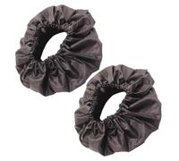 PAMINGONO Stroller Wheel Covers Pushchair Tire Protector 2pcs Black Oxford Cloth with Flexible Fit and Floor for Home Use and Outdoor Travel