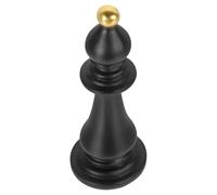 PAMINGONO Stylish Resin Chess Sculpture for Office Desk Decor Lifelike Chess Status Figurine Black Design Creative European-style Resin Ornament for Cabinet Display