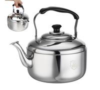 PAMINGONO Tea Kettle Safe and Reliable Stainless Steel 5.5l Capacity Whistling Teakettle with Large Diameter Spout Kitchen Water Boiler Suitable for Gas and Heat Sources