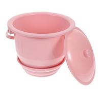PAMINGONO Thickened Red Urinal Bucket with Lid and Handle, Portable Spittoon Chamber Pot for Home Use, Practical Bedside Potty for Men, Women, Elderly, Patient Care