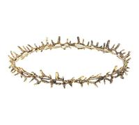 PAMINGONO Thorned Renaissance Party Crown Headband for Adults, Gold Prom King Crown Hair Accessory, Gothic Goddess Headpiece for Birthday and Cosplay Events