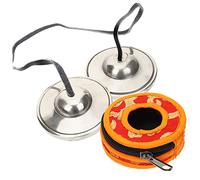 PAMINGONO Tibetan Handcrafted Pure Copper Tingsha Meditation Bells with 7.5cm White Copper Polished Cymbals Set for Yoga Buddhist Mindfulness and Relaxation