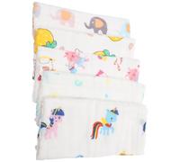 PAMINGONO Towels 5pcs with Easy-Cleaning Powerful and Water-Absorbing Cotton 25x50cm Cotton Gauze Features, Adorable Design Face Suitable for Travel and Daily