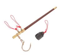 PAMINGONO Traditional Wooden Pole Scale with Copper Weight and Red Cord - Manual Multipurpose Chinese Medicine and Food Scale for Home Use, Portable Handheld Mechanical Weighing Tool