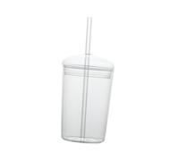 PAMINGONO Travel Cup Straw Lightweight Glass Sippy Cup Smooth Rim for Water Drinks