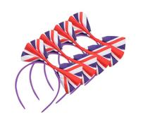 PAMINGONO Uk Flag Bow Headband for Women Girls 4pcs Set Hair Band Party Accessory
