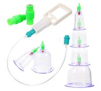 PAMINGONO Vacuum Suction Cupping Cups Plastic Cupping Therapy Tool for Home Use, Blood Flow and Calms The Nervous System, Body Massage Cup Set