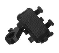 PAMINGONO Vibration-Resistant Motorcycle Phone Mount Holder 360° Rotation, Universal Handlebar Clamp for Bike, Scooter, and Electric Motorcycle Navigation, Black Plastic Smartphone Stand