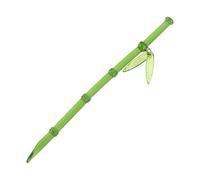 PAMINGONO Vintage Bamboo Hair Sticks with Leaf Bead Pendants Elegant Green Hair Forks for Chinese Hairstyles Decorative Accessories for Women and Girls