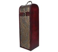 PAMINGONO Vintage Wooden Wine Box for Weddings and Parties Decorative Storage Case Wood Wine Bottle Box Bottle Capacity for Gifting
