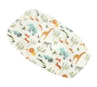PAMINGONO Washable Cotton Diaper Changing Pad Sheet Soft, Reusable Cover Featuring Simple and Delicate Forest Animal Pattern for Newborn Essentials and Changing Tables