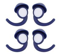 PAMINGONO Washable Waterproof Silicone 2 Pairs Navy Noise-reducing for Students Comfortable Learning and Sleeping Protection