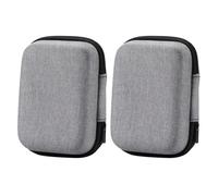 PAMINGONO Waterproof Eva Storage Bags Portable Storage Pouch 2pcs with Zipper Design for Wireless Mic and Memory Cards Suitable for Journey and Vocation