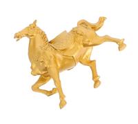 PAMINGONO Wealth Symbol Zodiac Horse Statue Metal Sculpture for Home Office Decor Sleek Metal Finish Animal Figurine Traditional and Modern Art Blend for Desk Display