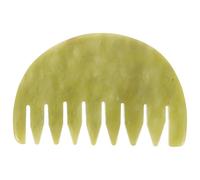 PAMINGONO Wide Tooth Jade Scalp Comb for Massage and Guasha Scraping Natural Jade Tool for Head and Body Circulation Muscle Tension Relief Essential for Purse