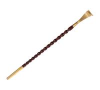 PAMINGONO Wood and Brass Back Scratcher for Adults with Extended Handle to Stimulate Relaxation Points and Itching, Suitable for People of Ages, Practical Body Scratch Tool