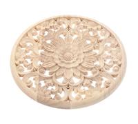PAMINGONO Wood Carved Decal for Doors and Mirrors, Beige Synthetic Material, Versatile Home Decoration with Classical and Artistic Style Woodcarving Appliques