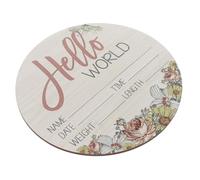 PAMINGONO Wooden Birth Announcement Sign for Nursery Name Plaque Photo Prop Smooth Polished Newborn Welcome Decor Gift for Parents