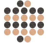 PAMINGONO Wooden Chess and Checkers Pieces Set Easy to Move and Versatile 24pcs round Threaded Design Crafted from Wood for Board Games and Game Night Accessories