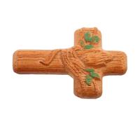 PAMINGONO Wooden Prayer Cross for Baptism with Bags and Prayer Cards, Hardwearing and Splinterfree, Handcrafted Artistic Design, Shower and Christening Gift for Young and Infants