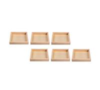 PAMINGONO Wooden Puzzle Sorting Trays Environmentally Friendly and Safe to Use 6pcs Sturdy Beige Wood Material and Organizers for Block Puzzle and Building Blocks