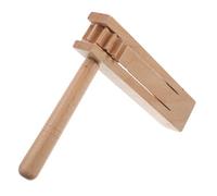 PAMINGONO Wooden Ratchet Noise Maker Handheld Castanet Musical Instrument for Adults Solid Wood Soundboard for Football Events Parties and Educational Performances