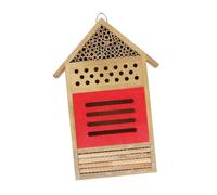 PAMINGONO Wooden Solitary Hotel for Garden with Material Weather- Shelter for Pollinators Outdoor Bug House for Native Bees and Beneficial Insects